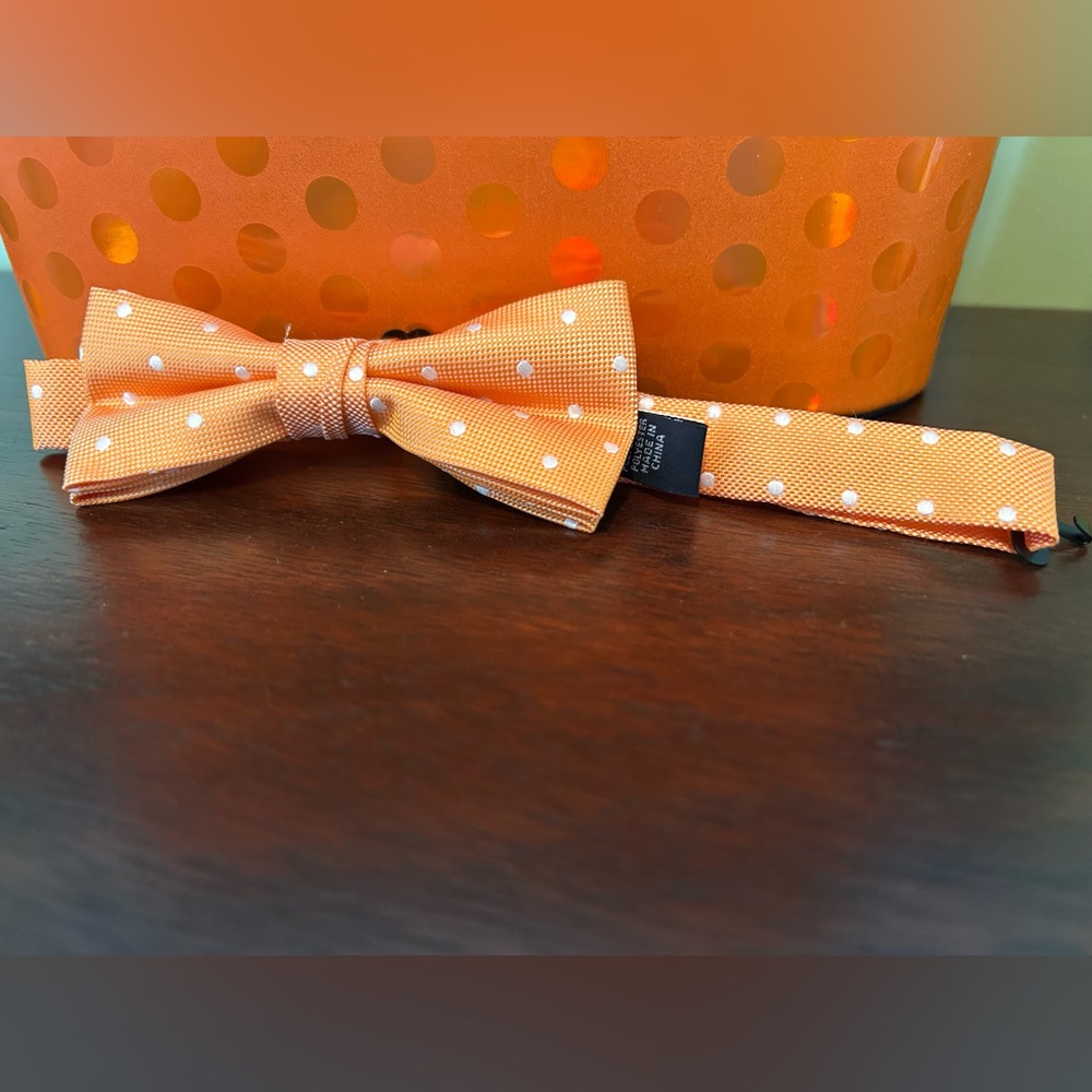 Orange Polka Dot J.Khaki Kids Bow Tie